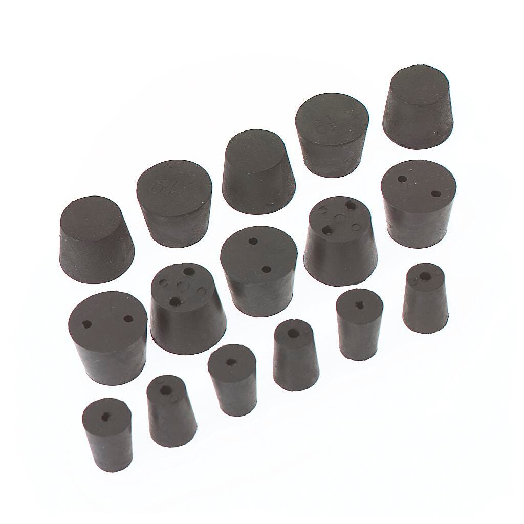Frey Scientific Rubber Stoppers - 2-Hole - Size #5.5